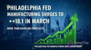 Philadelphia Fed Manufacturing Index Surges to +18.1 in March, More Than Doubling Forecasts