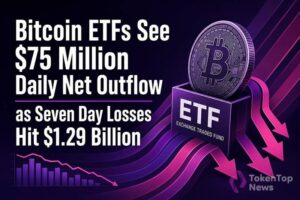 Bitcoin ETFs See $75 Million Daily Net Outflow as Seven-Day Losses Hit $1.29 Billion