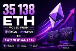 35,138 ETH Moved From BitGo and Kraken to Two New Wallets