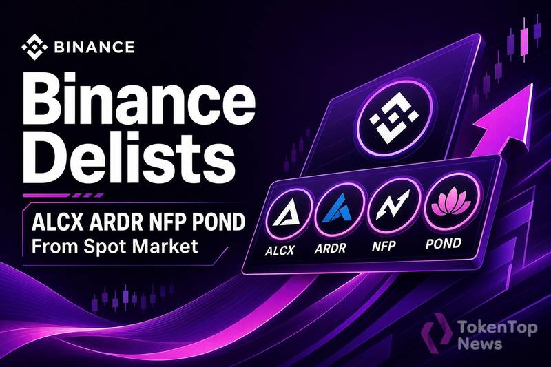 بایننس ALCX، ARDR، NFP و POND را از Spot Market حذف می کند