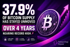 37.9% of Bitcoin Supply Has Stayed Unmoved for Over 4 Years, Nearing Record High