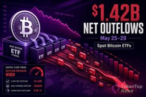 Spot Bitcoin ETFs Saw $1.42B in Net Outflows From May 25-29