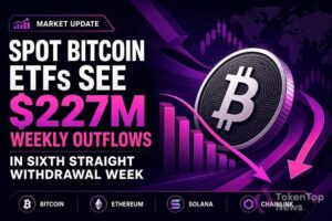 Spot Bitcoin ETFs See $227M Weekly Outflows in Sixth Straight Withdrawal Week