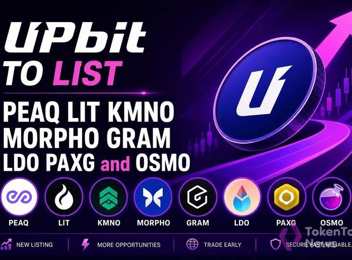 Upbit to List PEAQ, LIT, KMNO, MORPHO, GRAM, LDO, PAXG and OSMO