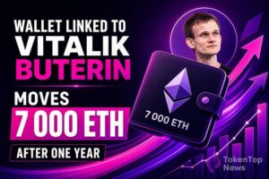 Wallet Linked to Vitalik Buterin Moves 7,000 ETH After One Year