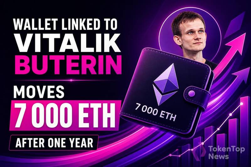 Wallet Linked to Vitalik Buterin Moves 7,000 ETH After One Year