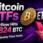 Bitcoin ETFs Outflow Hits 3,824 BTC as Weekly Flow Holds