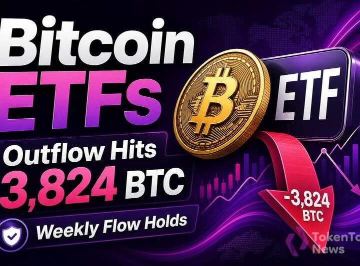 Bitcoin ETFs Outflow Hits 3,824 BTC as Weekly Flow Holds