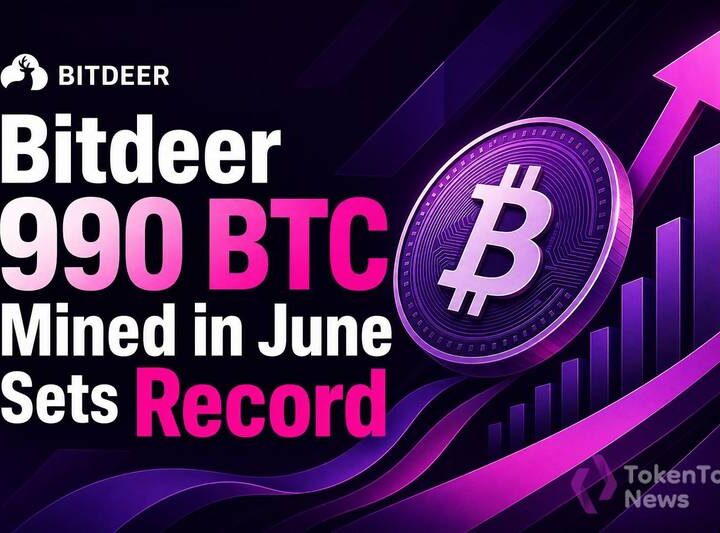 Bitdeer 990 BTC Mined in June Sets Record