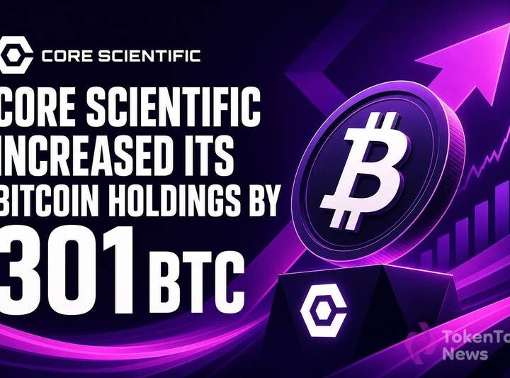 Core Scientific Increased Its Bitcoin Holdings by 301 BTC