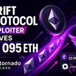 Drift Protocol Exploiter Moves 23,095 ETH to Tornado Cash