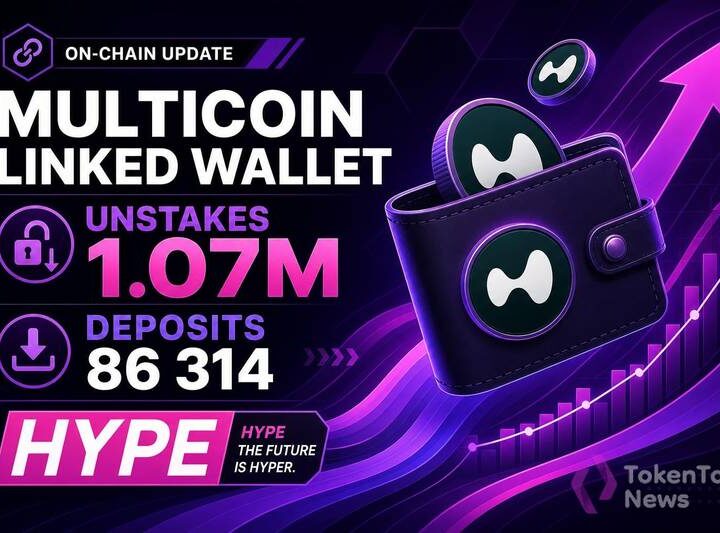 Multicoin-Linked Wallet Unstakes 1.07M HYPE, Deposits 86,314 HYPE