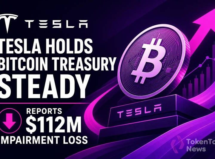 Tesla Holds Bitcoin Treasury Steady, Reports $112M Impairment Loss