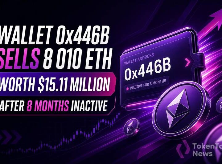 Wallet 0x446B Sells 8,010 ETH Worth $15.11 Million After 8 Months Inactive