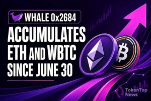 Whale 0x2684 Accumulates ETH and WBTC Since June 30