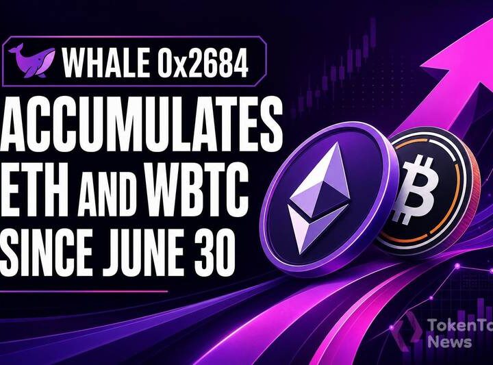 Whale 0x2684 Accumulates ETH and WBTC Since June 30