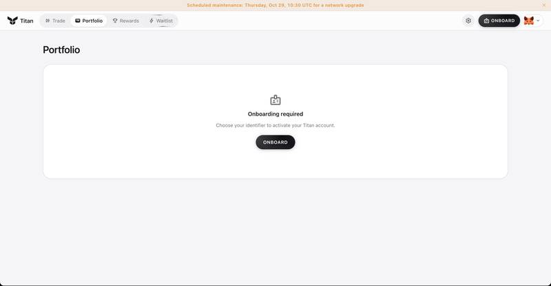 Titan Testnet Onboarding