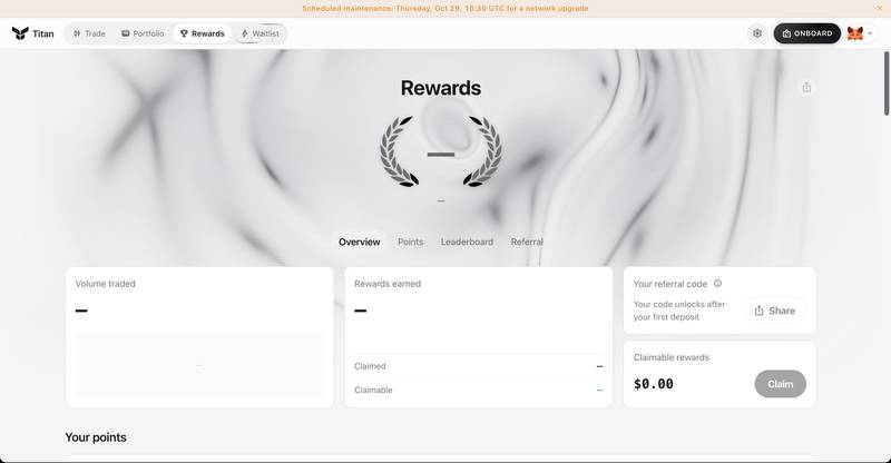 Titan Rewards Console
